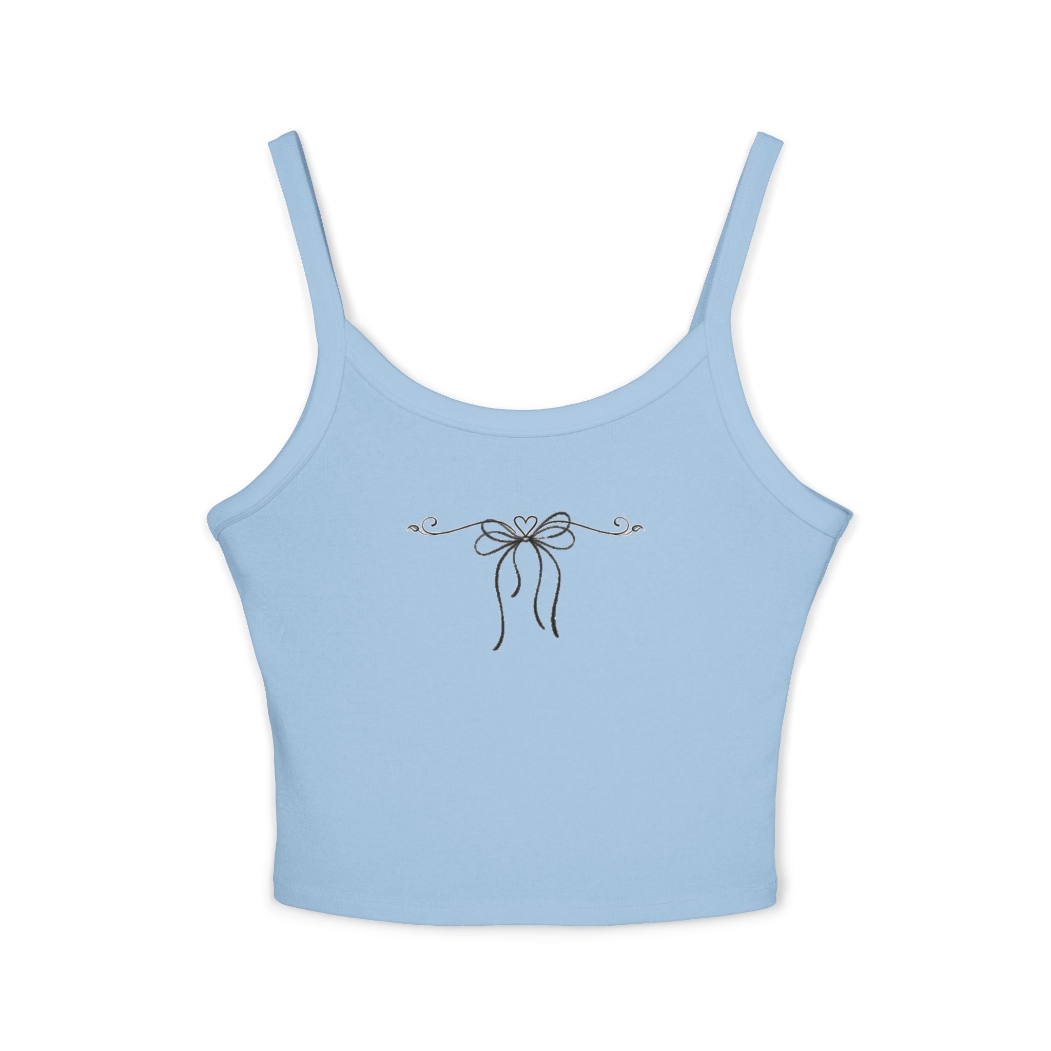 Bow Accent Spaghetti Strap Tank Top