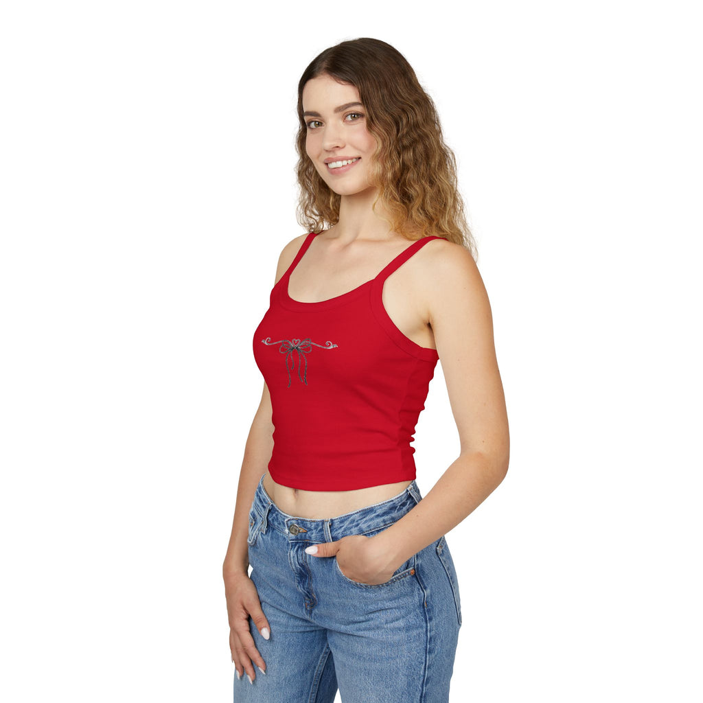 Bow Accent Spaghetti Strap Tank Top