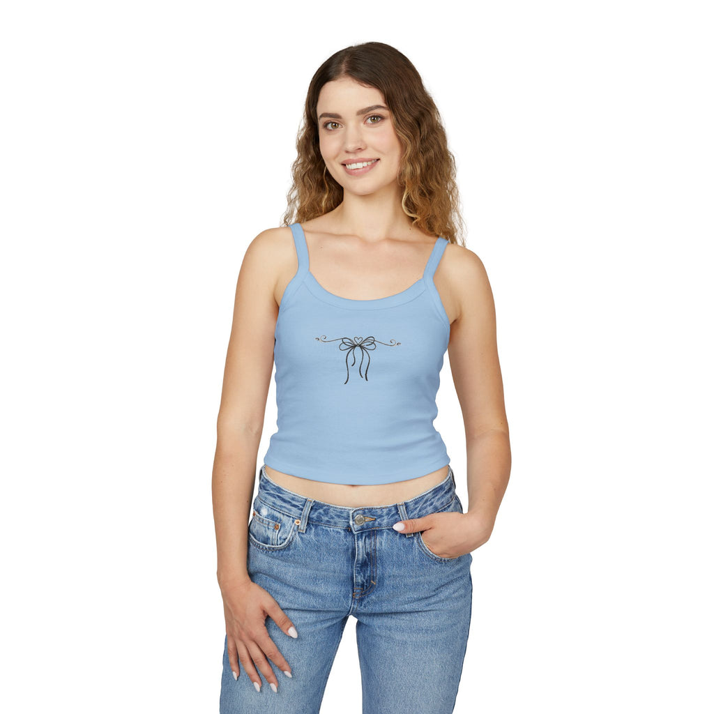 Bow Accent Spaghetti Strap Tank Top