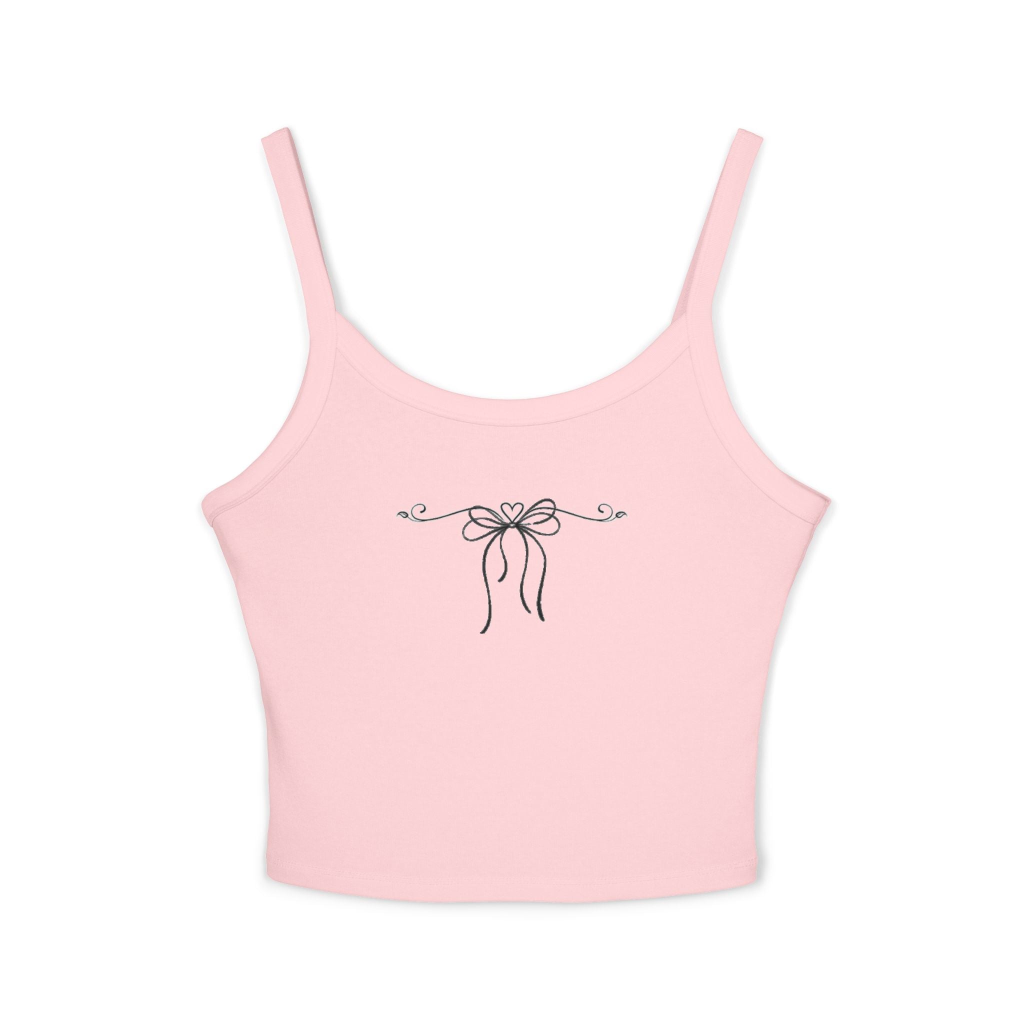 Bow Accent Spaghetti Strap Tank Top