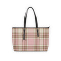 Pink Plaid PU Leather Shoulder Bag