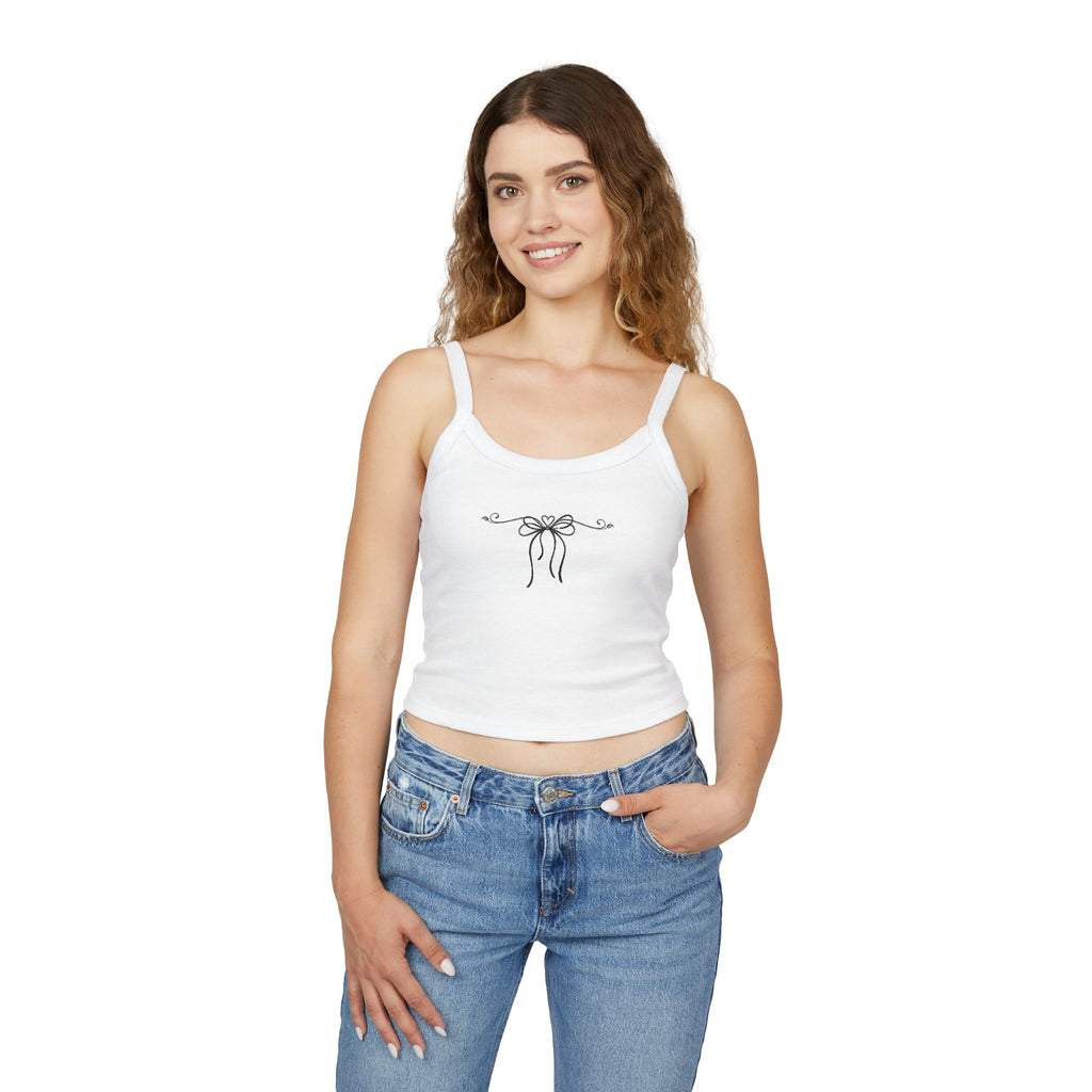 Bow Accent Spaghetti Strap Tank Top