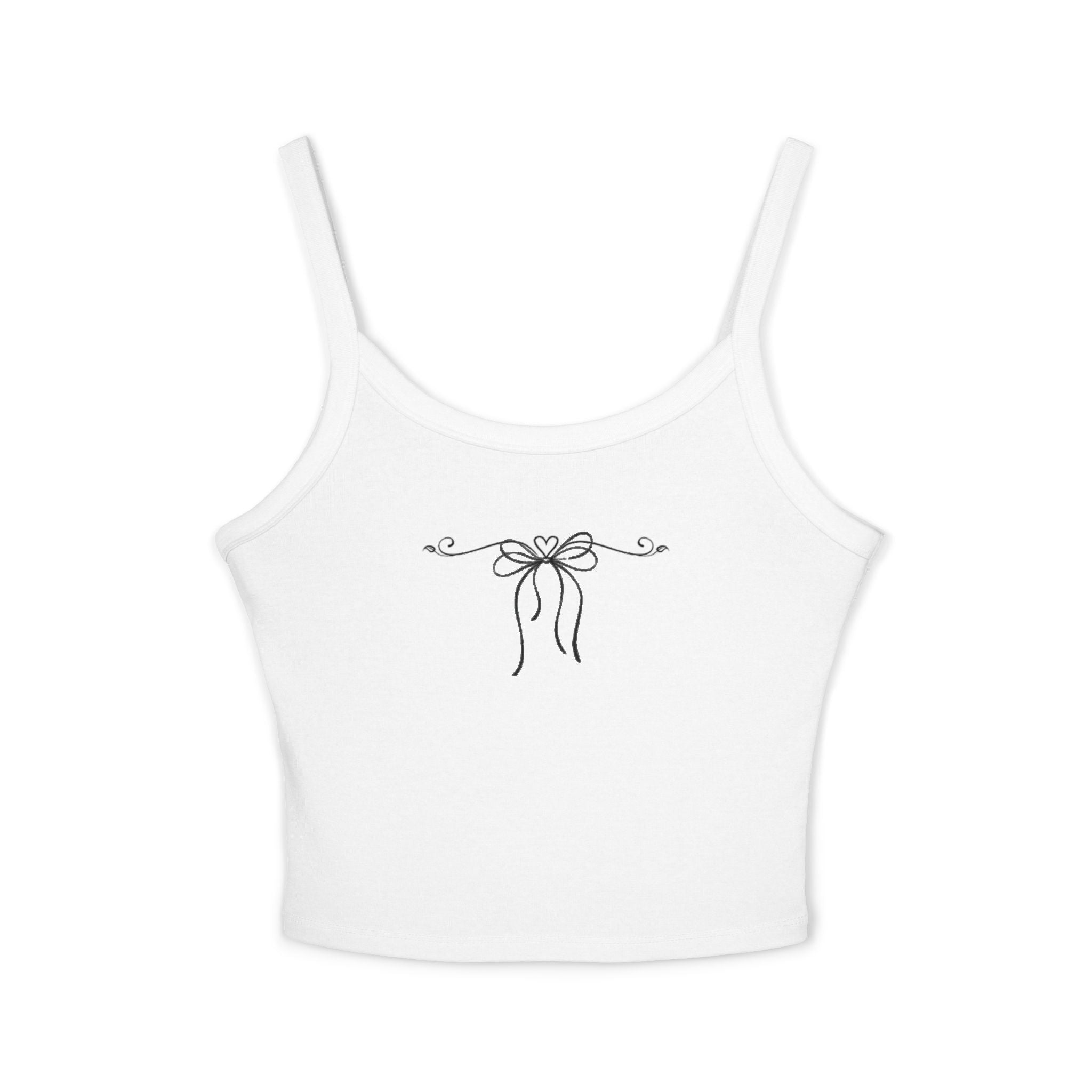 Bow Accent Spaghetti Strap Tank Top
