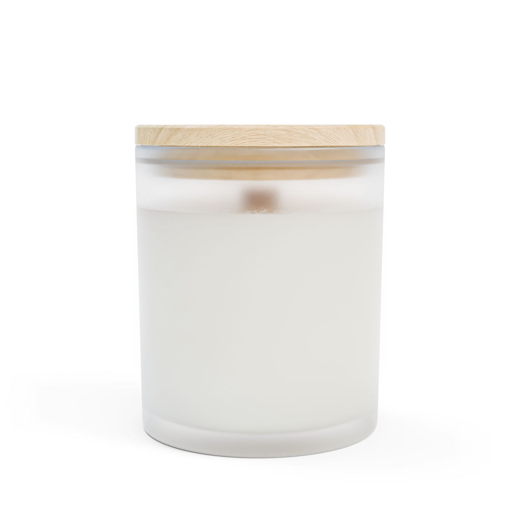 Romantic Pink Floral Frosted Glass Candle — 11oz Scented Home Decor